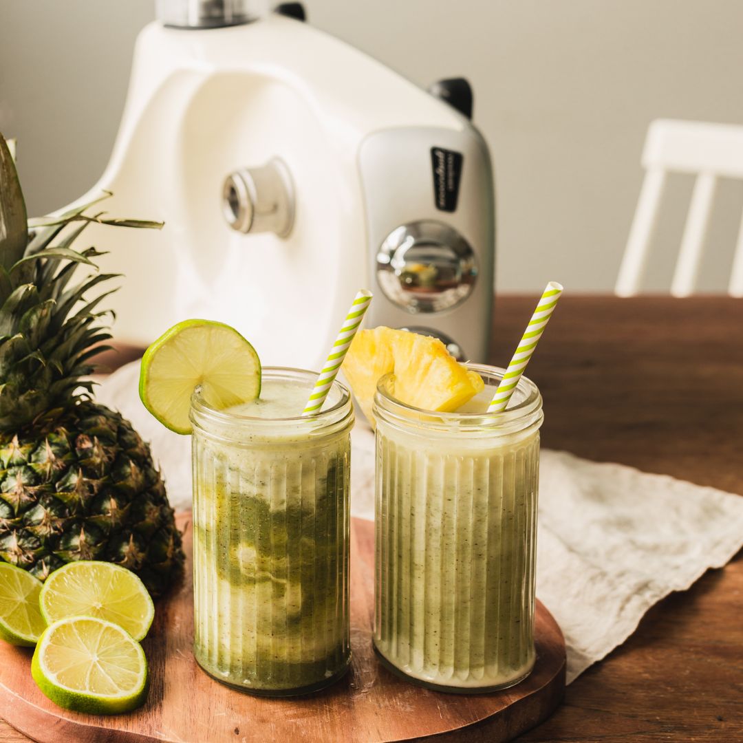 Kiwi pina colada mocktail