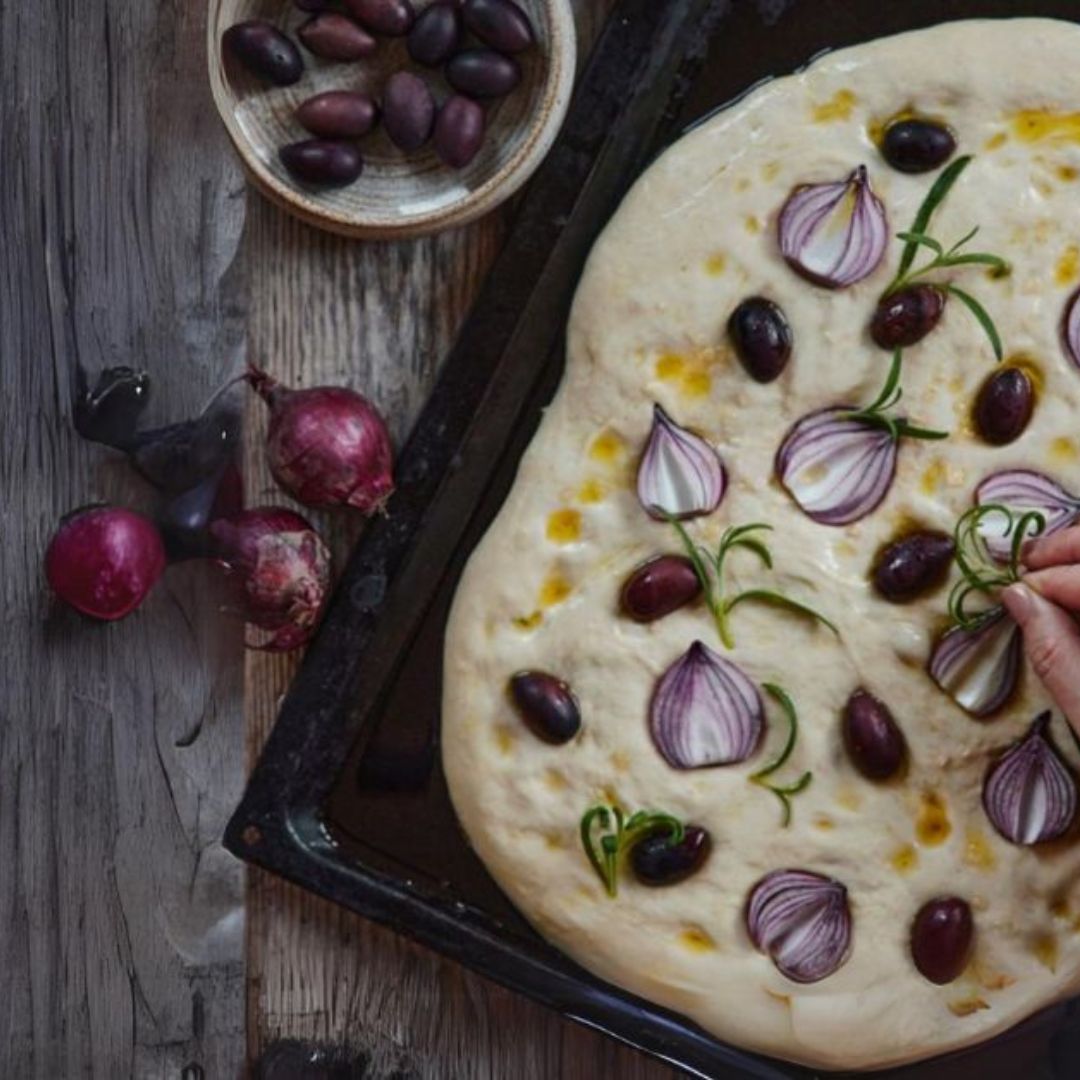 Хляб за сандвичи focaccia, с видео рецепта